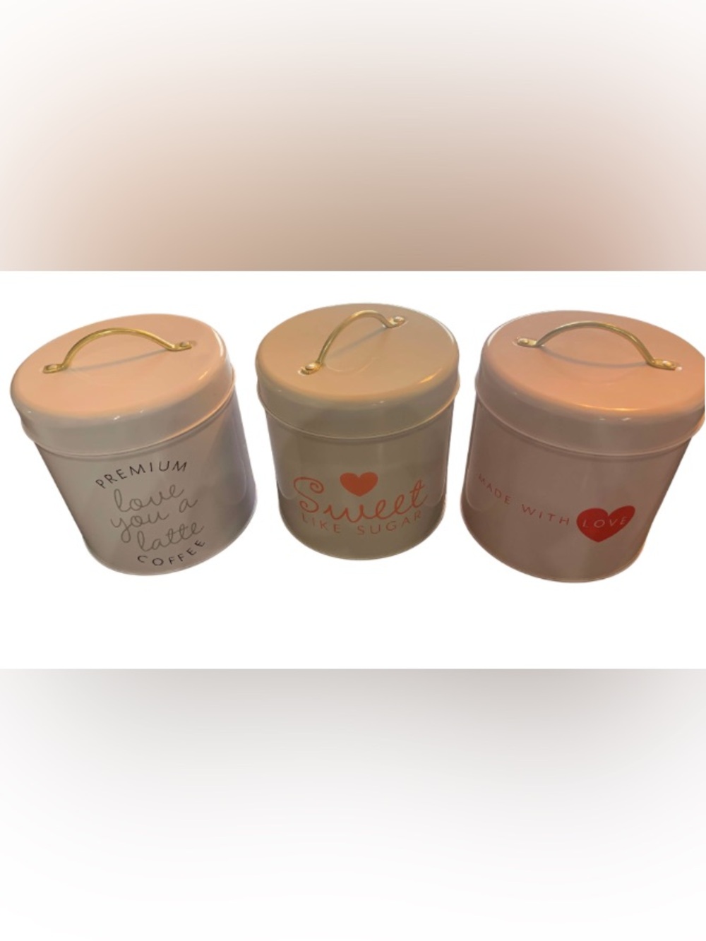 3 count metal canisters